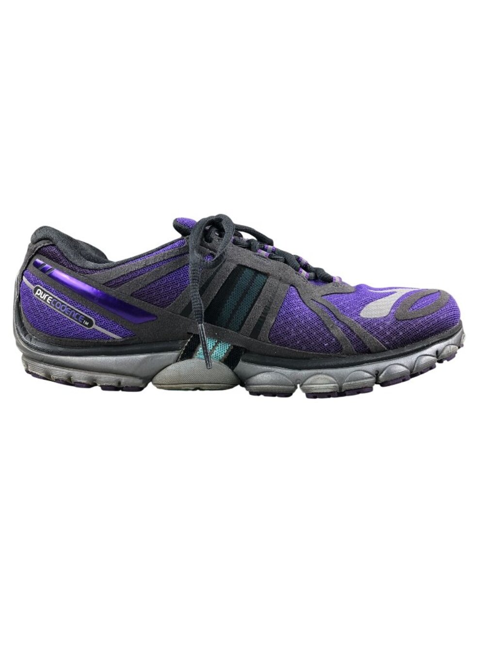 Brooks Women's Size 10.5B PureCadence 2 Purple Grey Sneakers Shoes 1201341B554